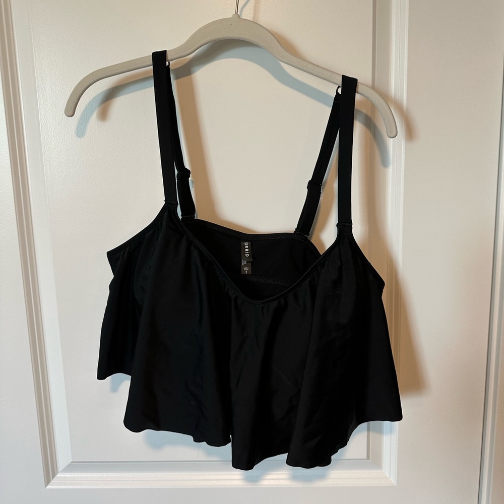Torrid Flounce Bikini Top - Black size 2